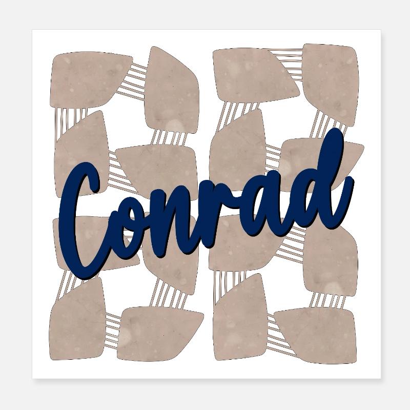 NOM JOUR NOM CONRAD Poster 20 x 20 cm