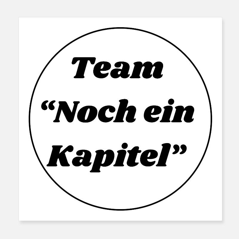 Team "noch ein Kapitel" Poster 20x20 cm