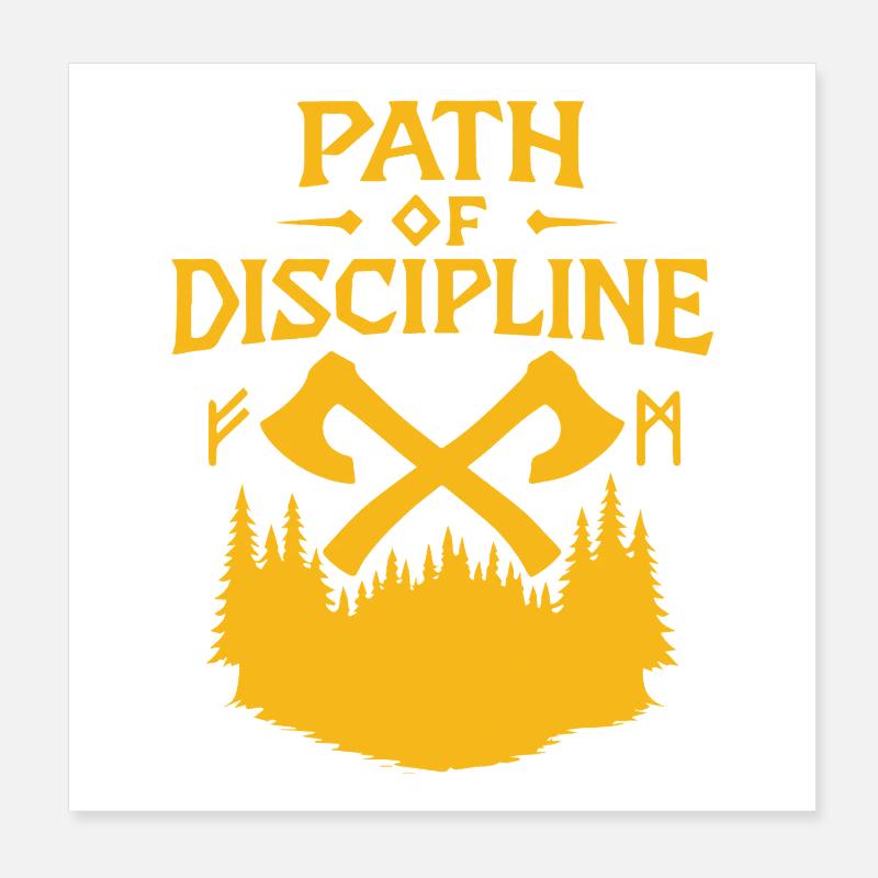 Chemin de la discipline Conception motivationnelle Poster 20 x 20 cm