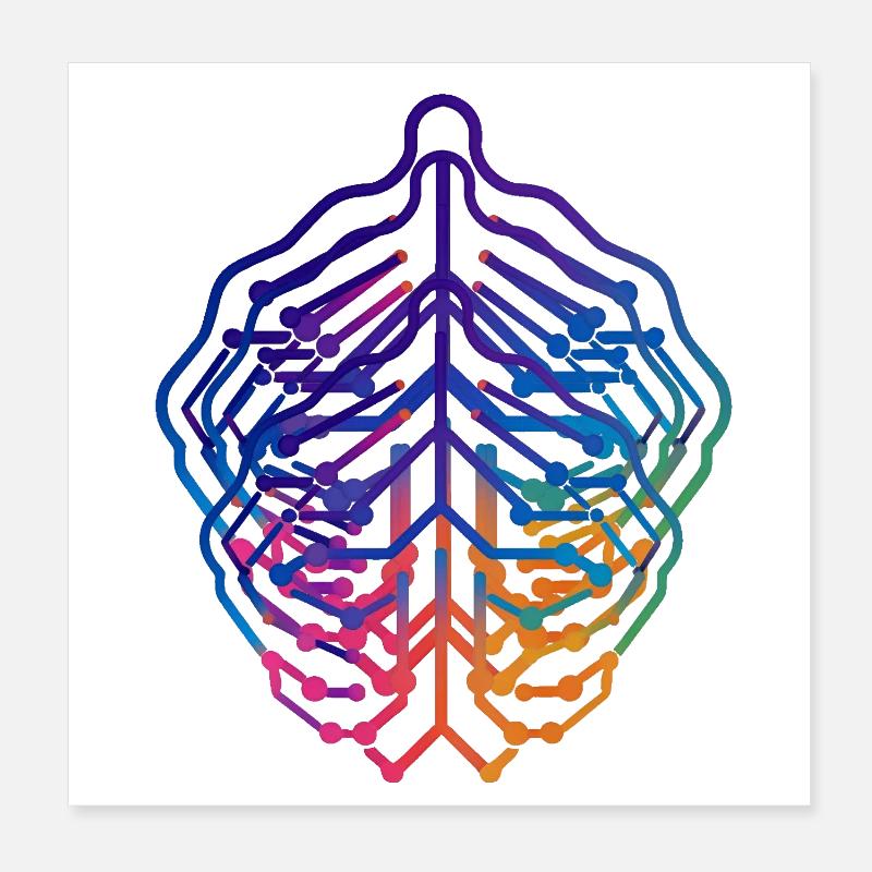 Conception de circuits neuronaux à feuilles Poster 20 x 20 cm