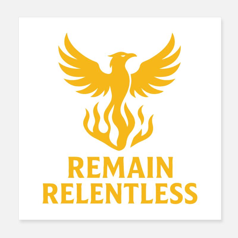 Remain Relentless – Discipline Tee Poster 8" x 8" (20x20 cm)