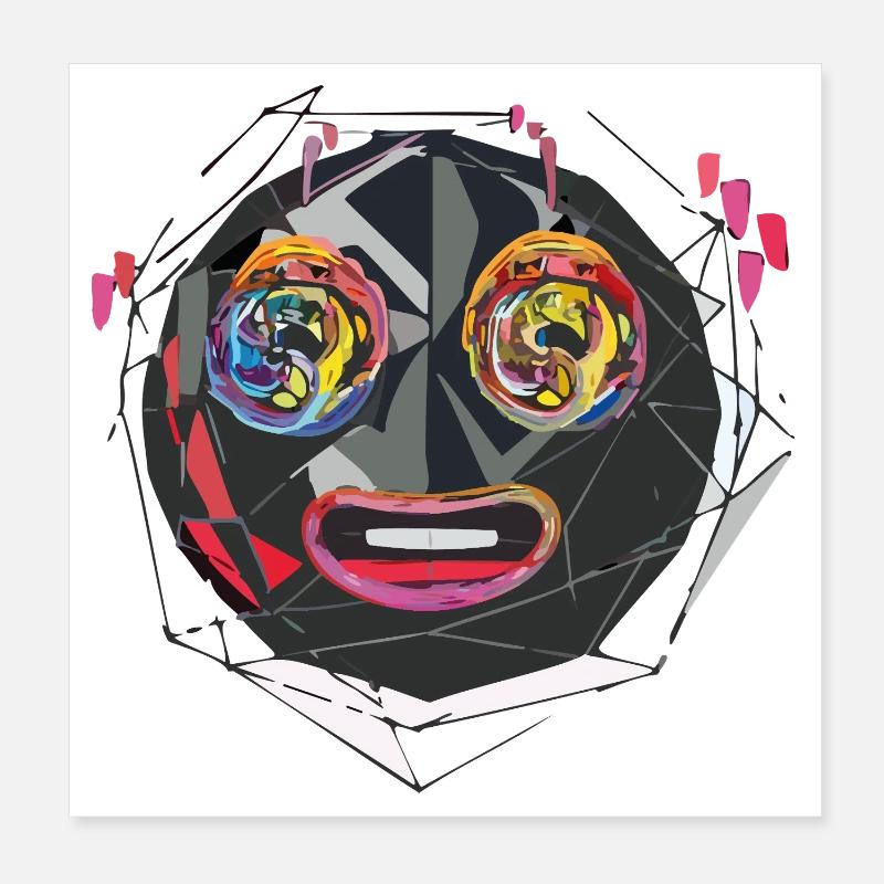 Triple Moji Poster 20 x 20 cm