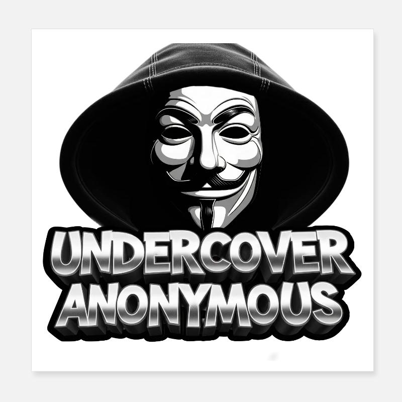 Anonyme infiltré Poster 20 x 20 cm