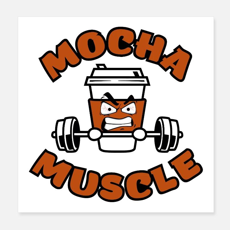 Caffeine training – Power Coffee Poster 8" x 8" (20x20 cm)