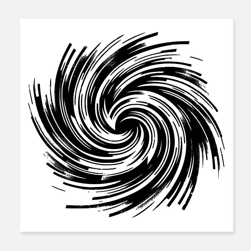 Rotation du trou noir Vortex hypnotique Poster 20 x 20 cm