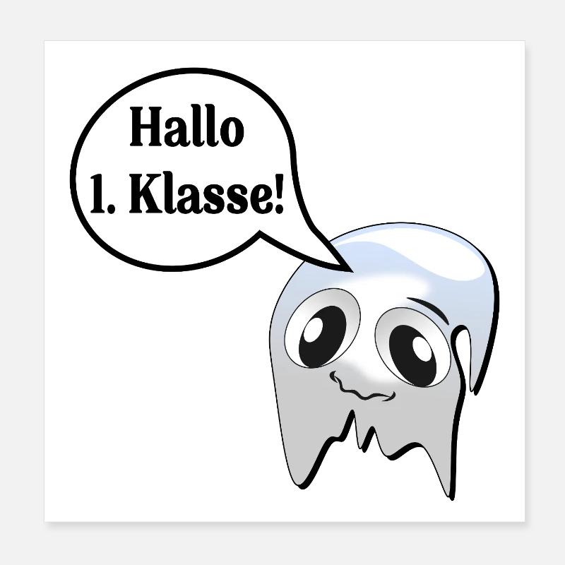 Einschulung Schulkind 1. Klasse Grundschule Geist Poster 20x20 cm