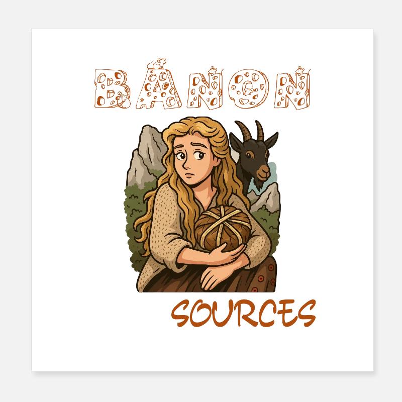 BANON_DES_SOURCES Poster 20x20 cm