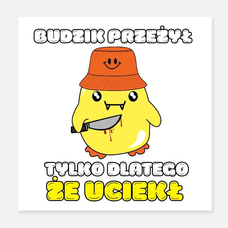 Morning Killer Chicken Poster 8" x 8" (20x20 cm)