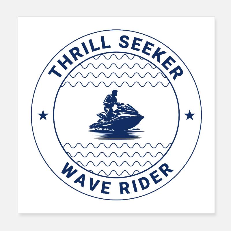 Jetski Thrill Seeker Wave Rider Poster 20 x 20 cm