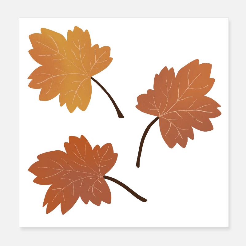 Autumn Maple Leaf Pattern for Cozy Apparel Poster 8" x 8" (20x20 cm)