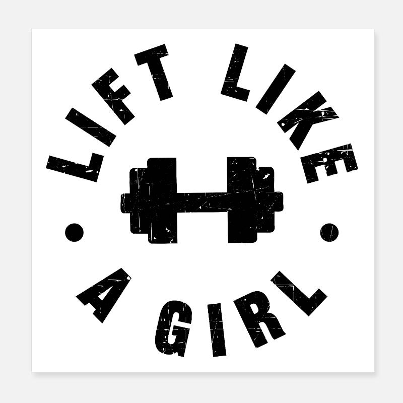 Heben Sie wie ein Mädchen Poster 20x20 cm