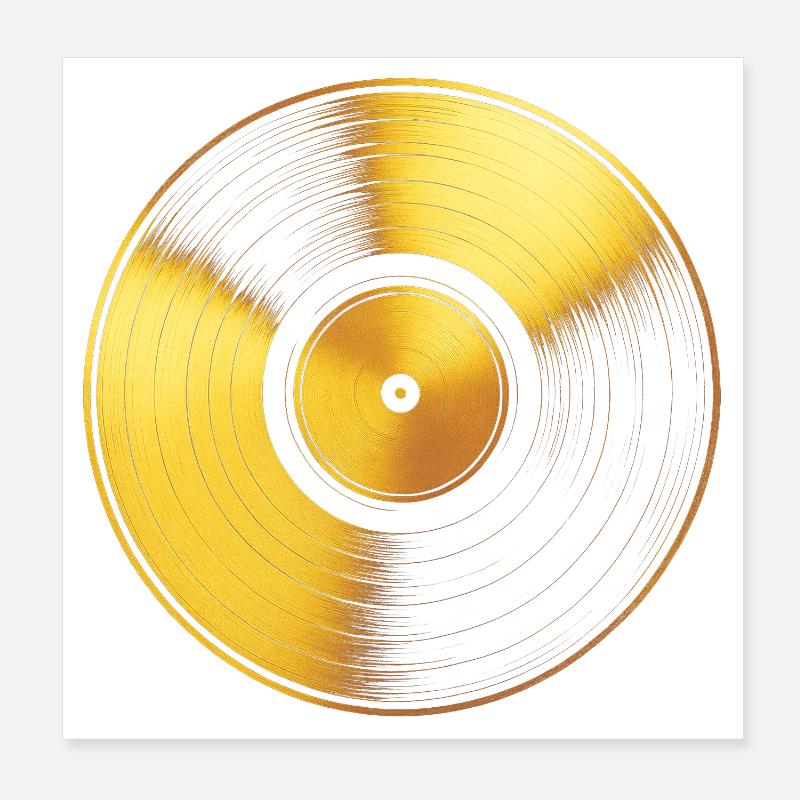 Collectionneur Vinyle Disque Or Vinyle Poster 20 x 20 cm
