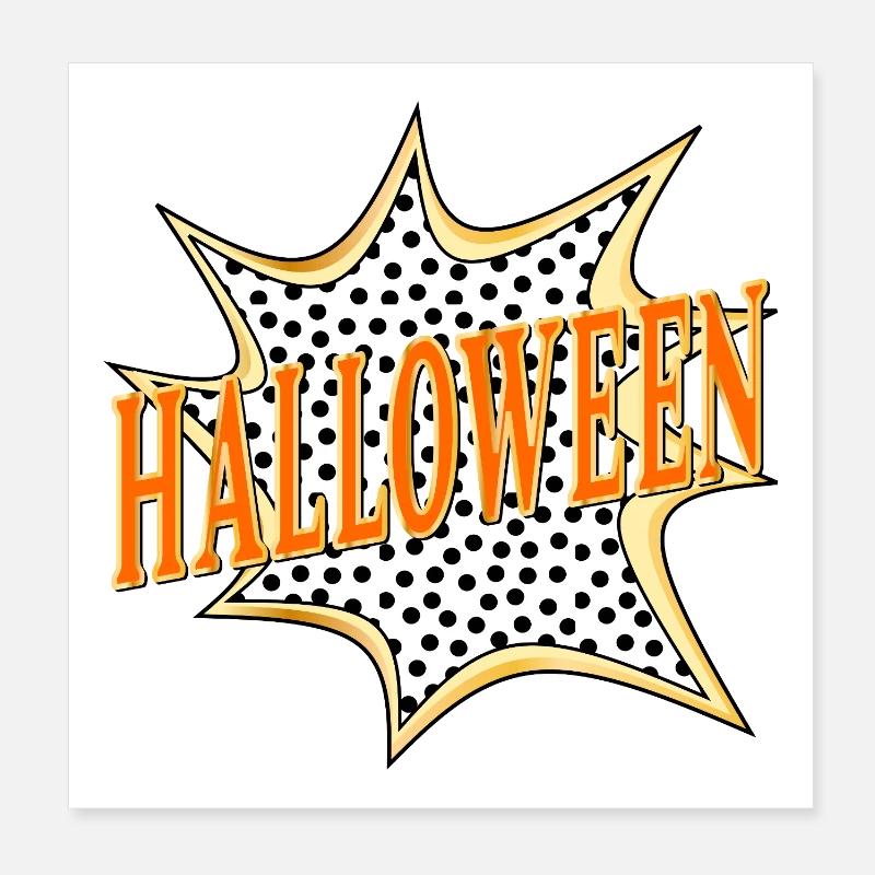 Halloween-Comic Poster 20x20 cm