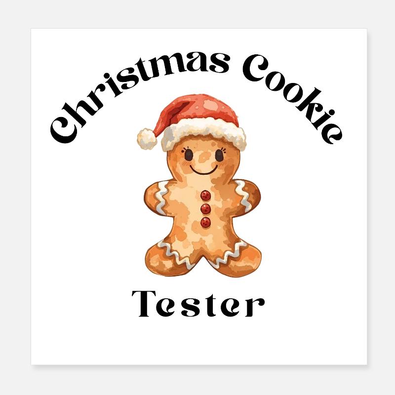 Christmas Cookie Tester – Lebkuchen Style Poster 20x20 cm