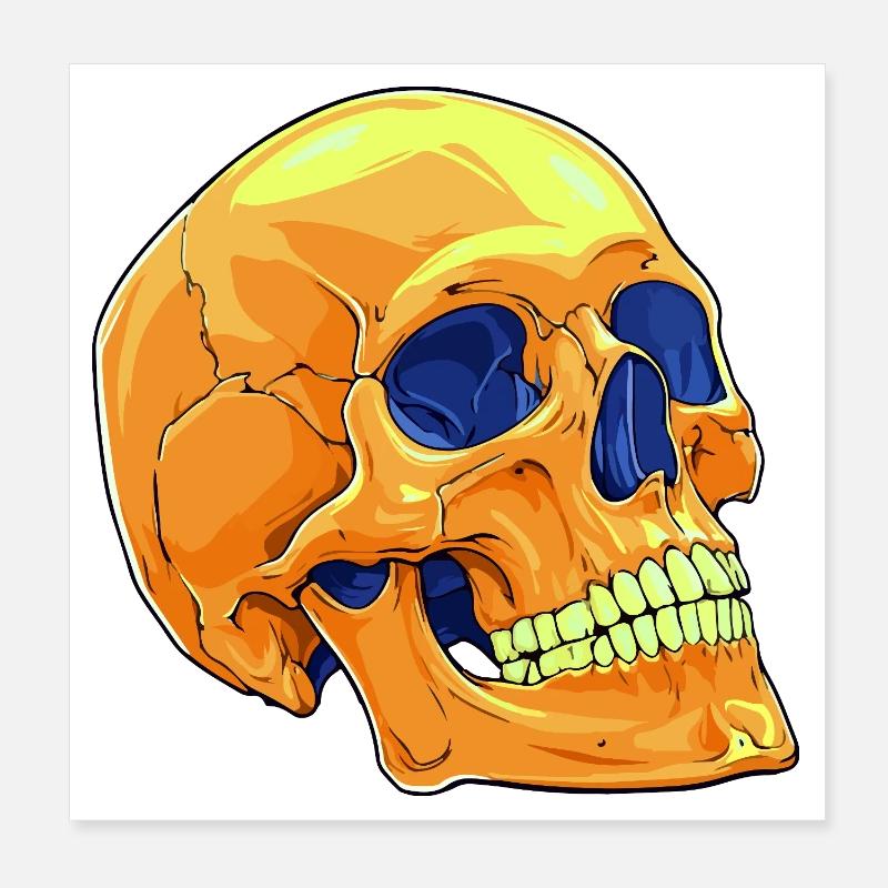 Crâne Poster 20 x 20 cm