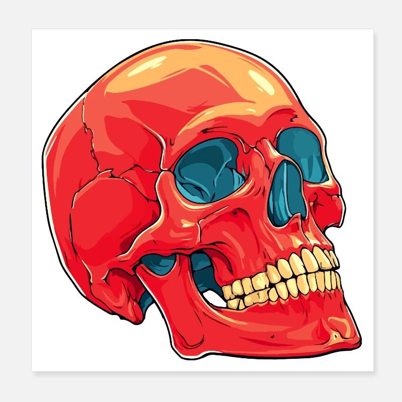 Skull Poster 8" x 8" (20x20 cm)