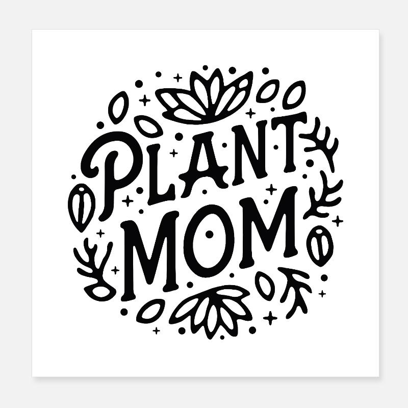 Pflanze Mama Gärtner lustig Gartenarbeit Mutter Poster 20x20 cm