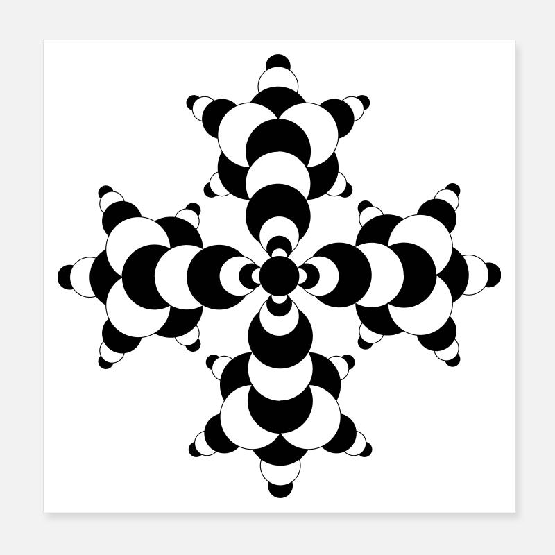 Crop Circle de molécule fractale Poster 20 x 20 cm