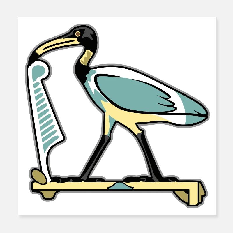 Symbole égyptien THOTH Poster 20 x 20 cm