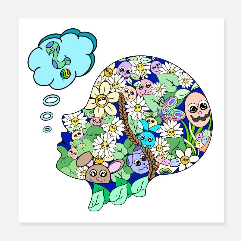 kreativer Geist - Poster 20 x 20 cm - blanc