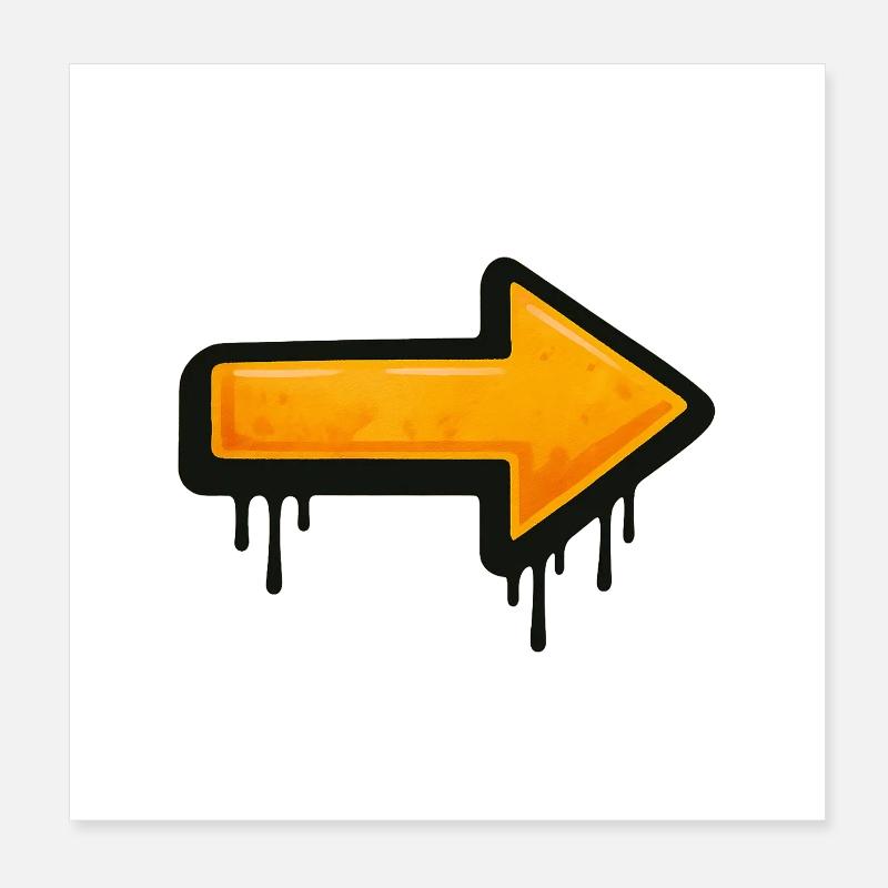 Graffiti-stil pil illustration Poster 20x20 cm