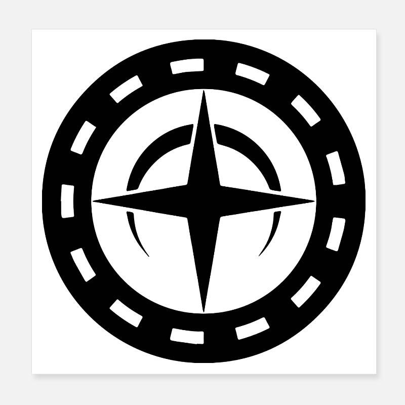 Boussole céleste Crop Circle Art Poster 20 x 20 cm