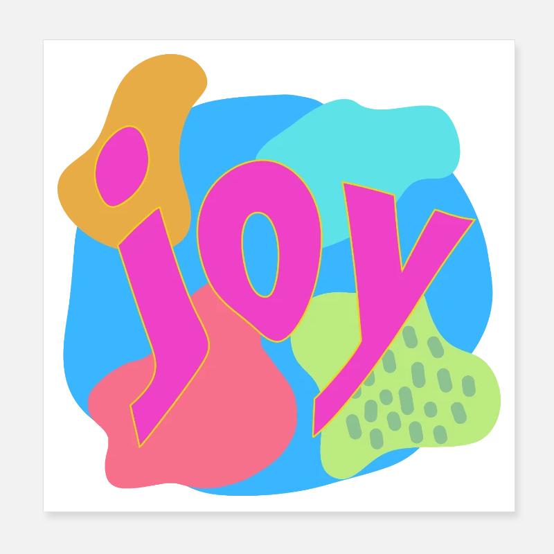 Vibrant Joy expression in pop art style Poster 8" x 8" (20x20 cm)