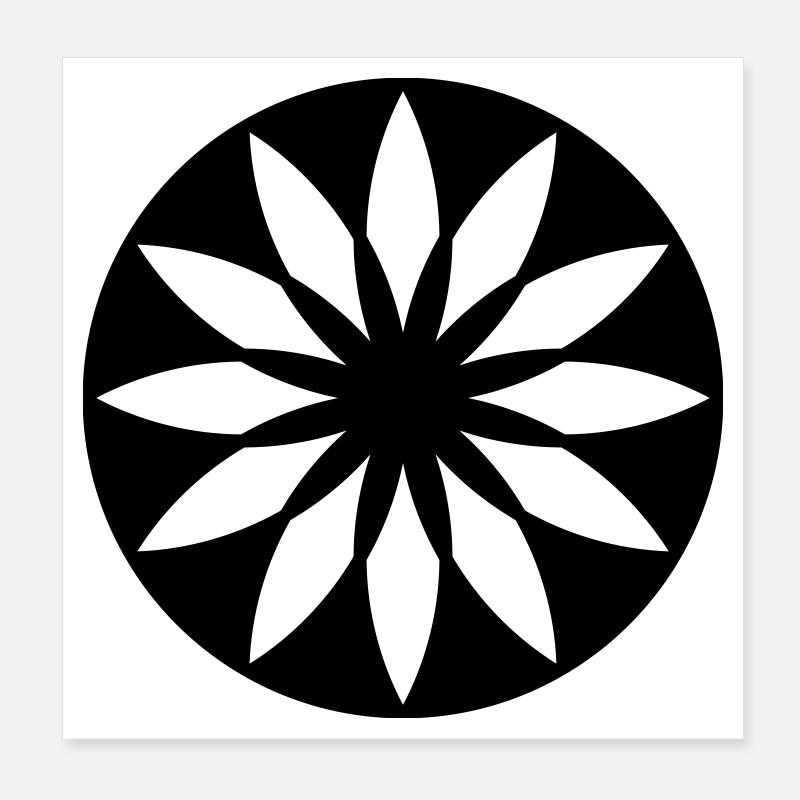 Stellar Bloom – Crop Circle Mandala Poster 8" x 8" (20x20 cm)