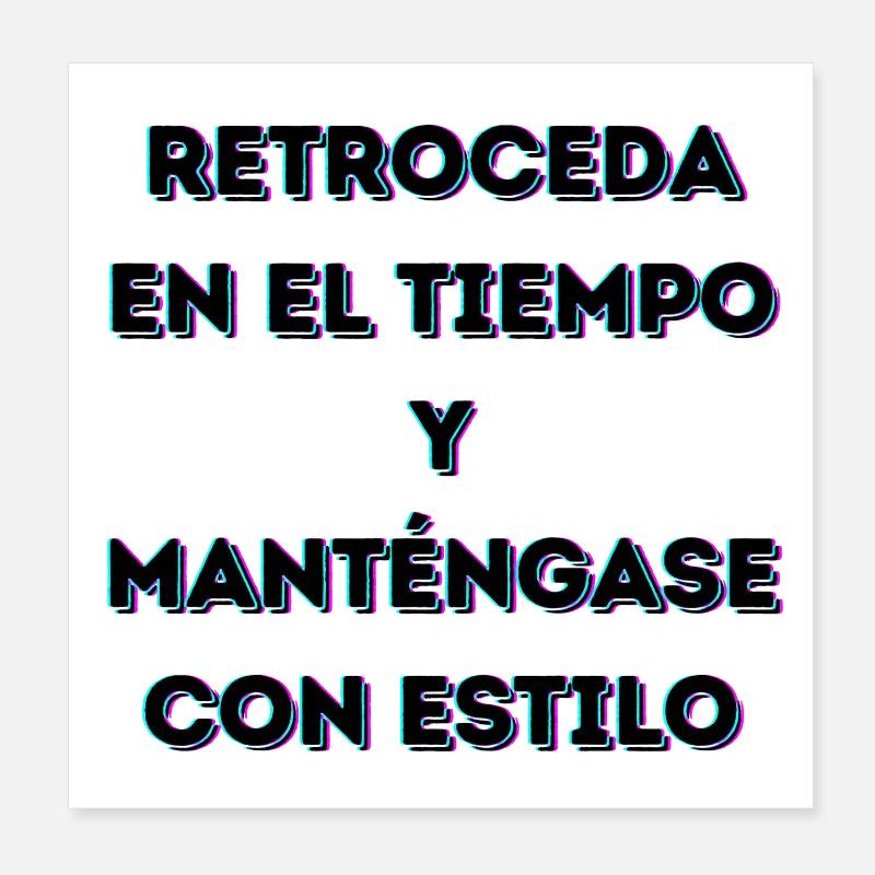 Style rétro au fil du temps Poster 20 x 20 cm