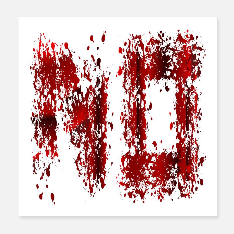 Blood Splatter Halloween Costume Poster 8" x 8" (20x20 cm)