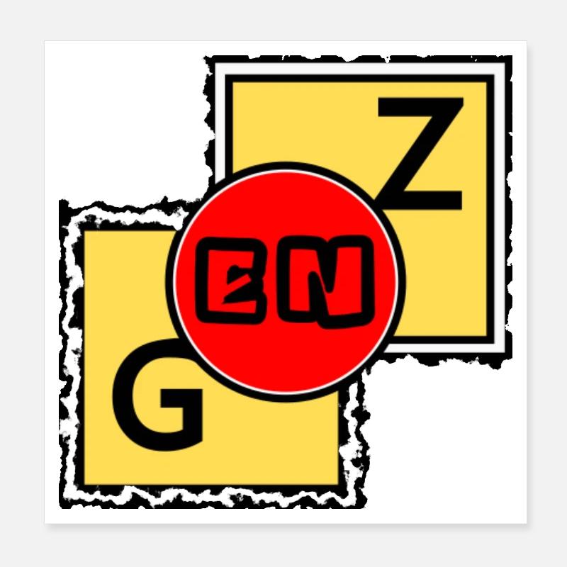 Blocs GEN Z - Poster 20 x 20 cm - blanc
