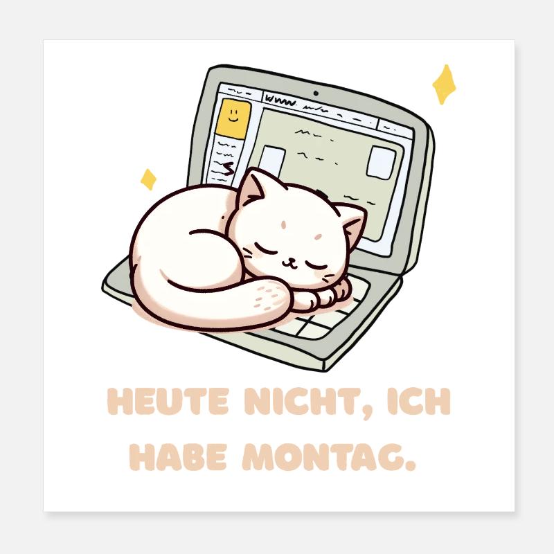 Not today, it's Monday Poster 8" x 8" (20x20 cm)