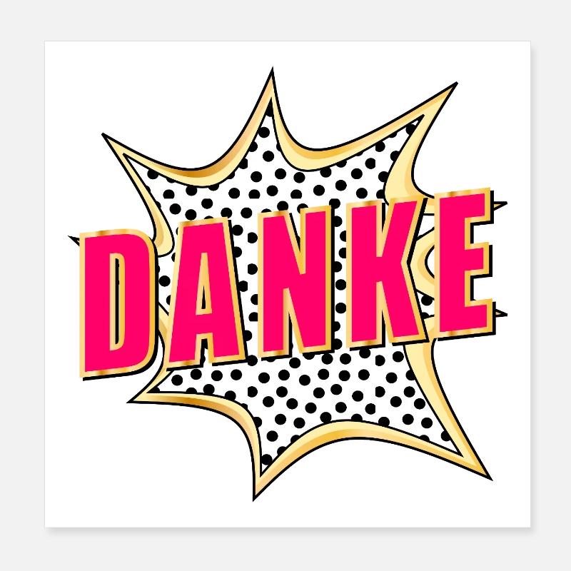 MERCI MERCI POP-ART Poster 20 x 20 cm