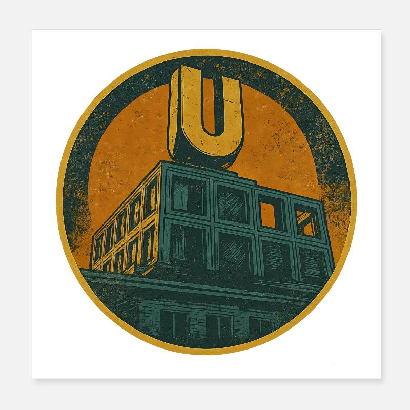 Dortmund U Poster 20 x 20 cm