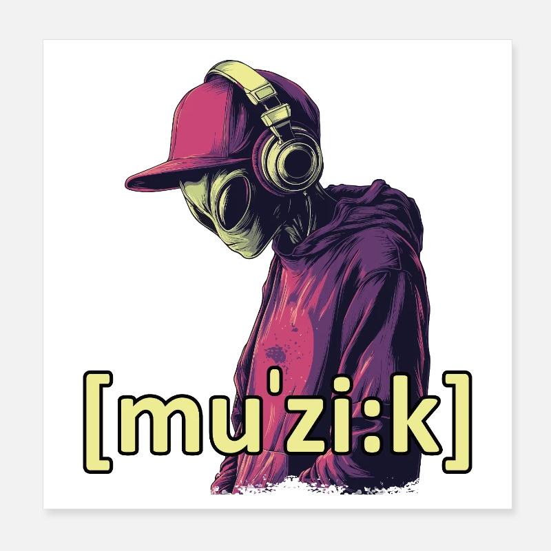 Alien Music Poster 20x20 cm
