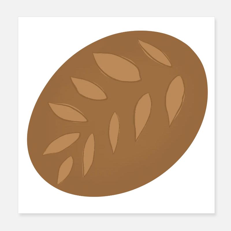 Sourdough Bread Loaf Poster 8" x 8" (20x20 cm)