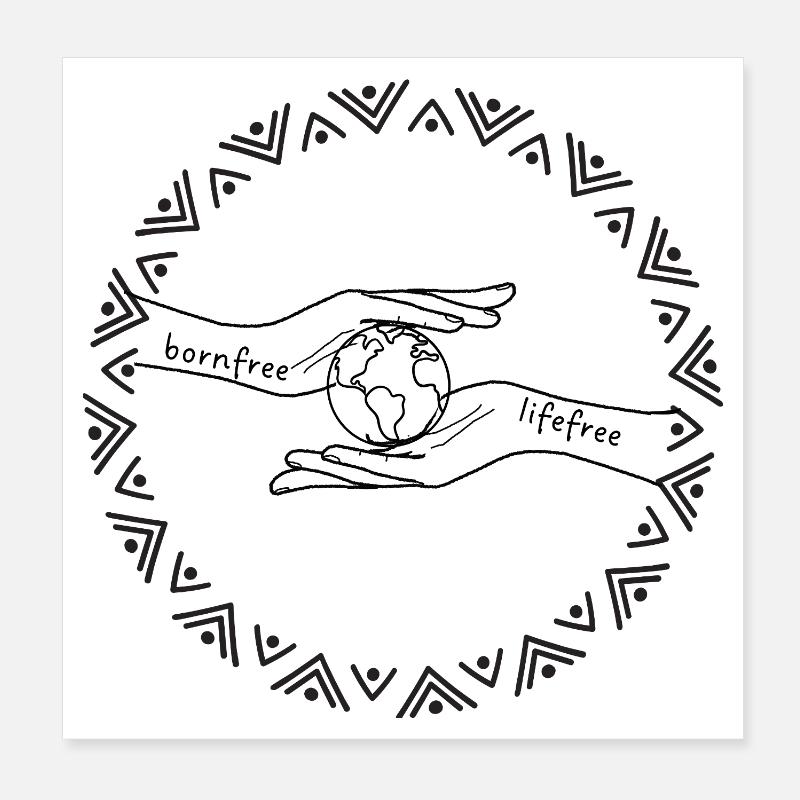 Espoir, liberté, ensemble Poster 20 x 20 cm