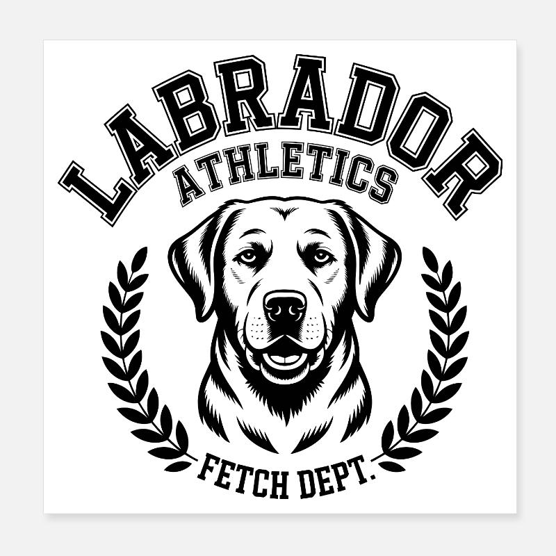 Labrador Athletics Poster 8" x 8" (20x20 cm)