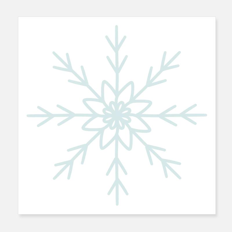 Conception élégante de motif de flocon de neige Poster 20 x 20 cm