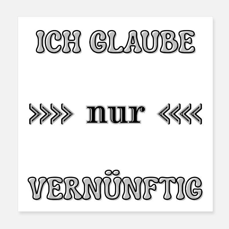 Je pense que seule une déclaration Wordart raisonnable Poster 20 x 20 cm