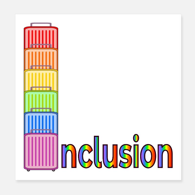 INKLUSION PRIDE REGENBOGENKOFFER Poster 20x20 cm
