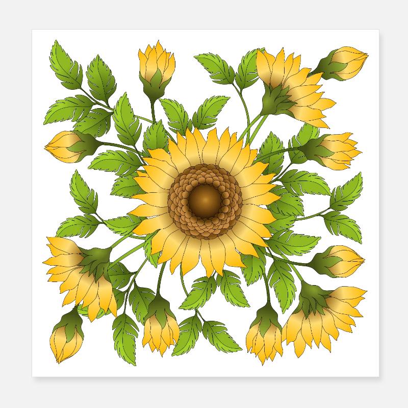 Fleur Poster 20 x 20 cm