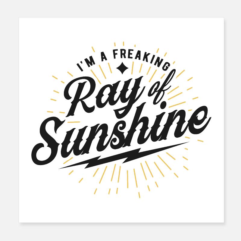 Conception de rayon de soleil effrayant Poster 20 x 20 cm