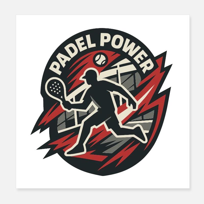 Padel Power Poster 20x20 cm