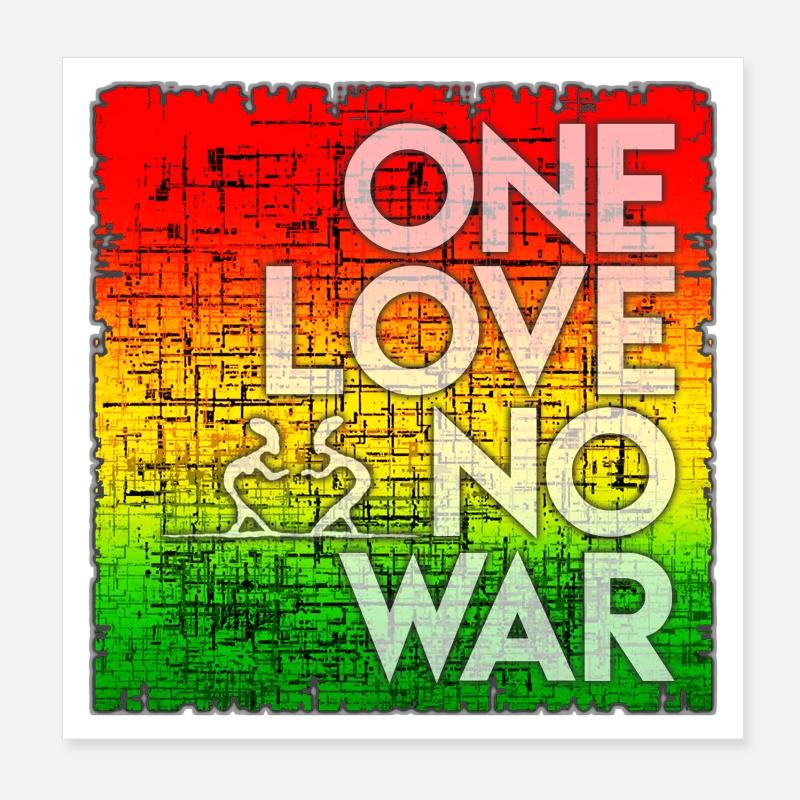 Friedens-Statement im Regenbogen-Design Poster 20x20 cm