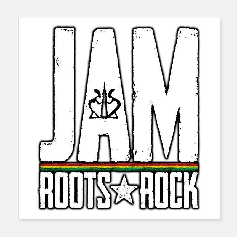 JAM Roots Rock Reggae Design Poster 20 x 20 cm