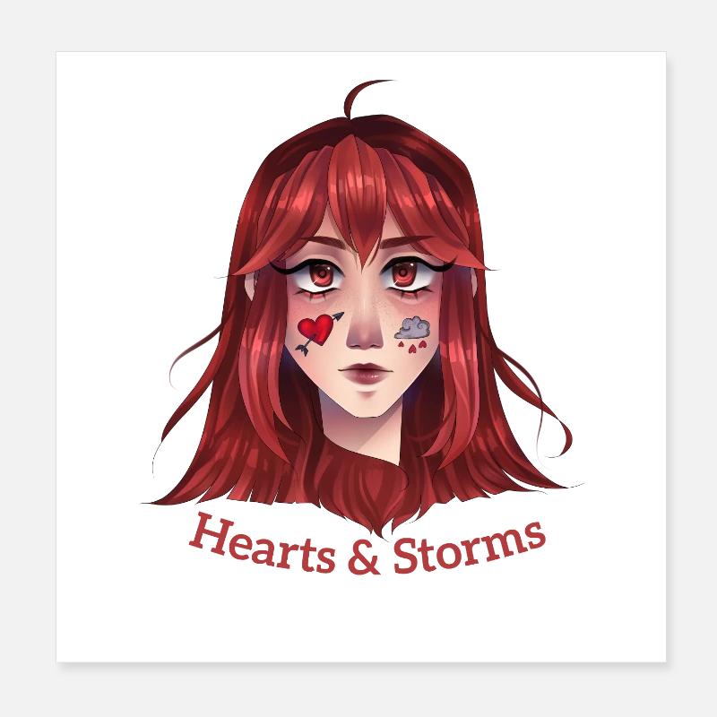 Hearts & Storms Poster 8" x 8" (20x20 cm)