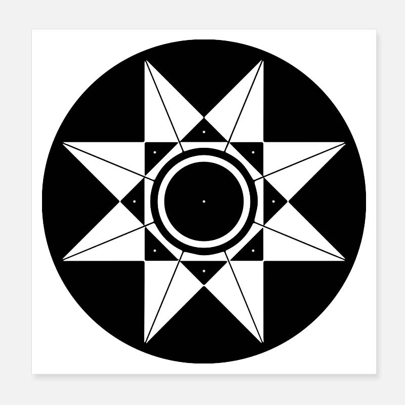 Celestial Star Schematic Poster 8" x 8" (20x20 cm)