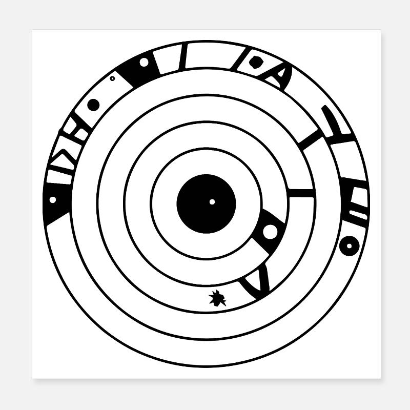 Cosmic Cipher Crop Circle Poster 8" x 8" (20x20 cm)