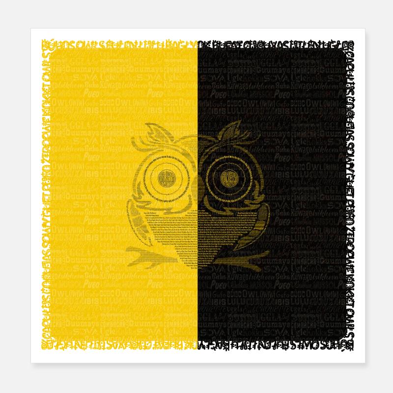 VAMNE Buchstabeneule Poster 20x20 cm